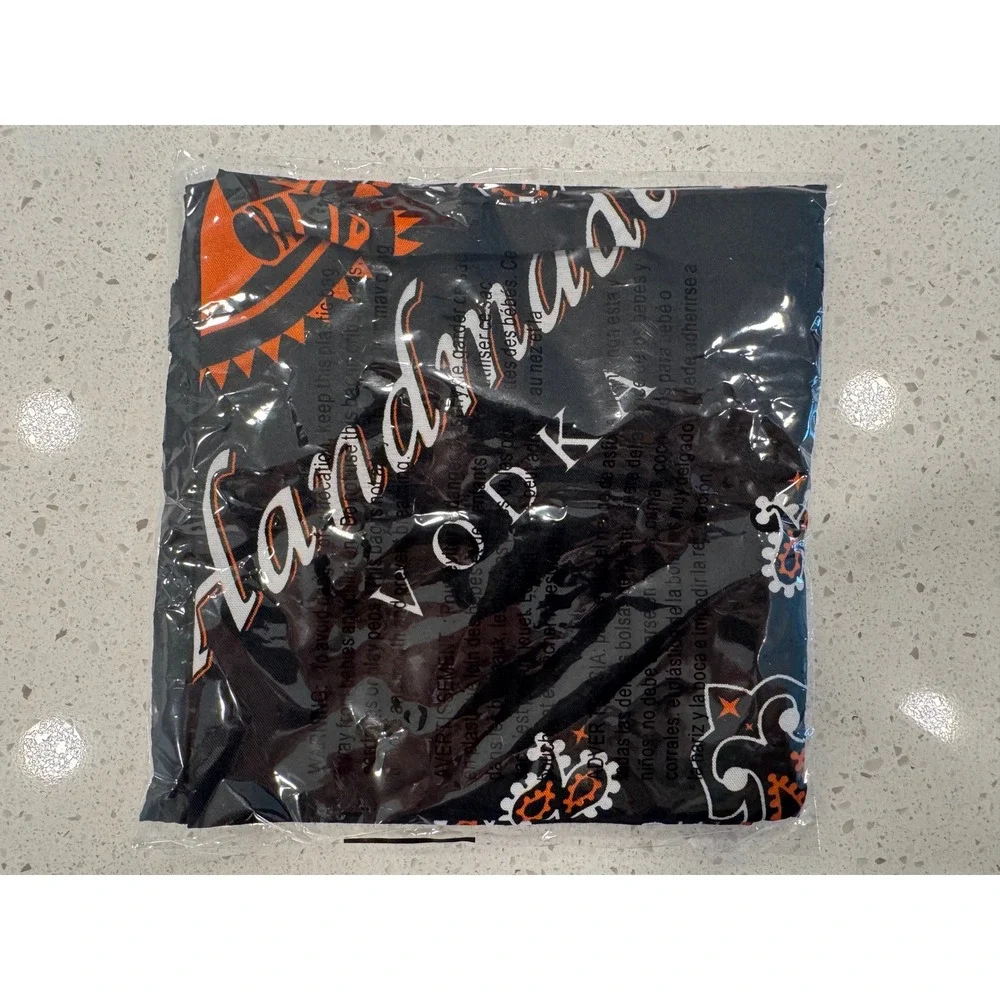 Tito's Handmade Vodka Bandana Unisex OS Black Orange NIP Paisley Streetwear